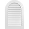 Ekena Millwork Round Top Surface Mount PVC Gable Vent: Non-Functional, w/ 3-1/2"W x 1"P Standard Frame, 24"W x 36"H GVPRT24X3601SN - alternate 1